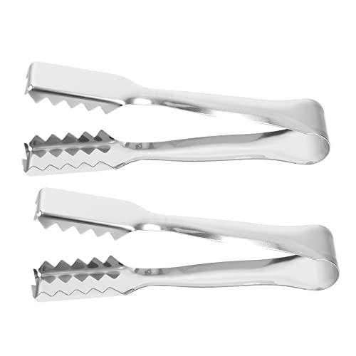 CIYODO 2 Pcs Ice Ball Clamps Portable Fruit Tongs for Serving Food Easy to Clean High Gloss Finish for Parties and Daily Use