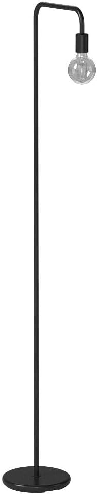 Globe Electric 12937 Holden 70 Floor Lamp, Black, Satin Finish, in-Line On/Off Foot Switch