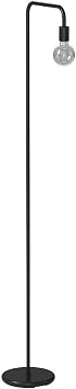 Globe Electric 12937 Holden 70 Floor Lamp, Black, Satin Finish, in-Line On/Off Foot Switch