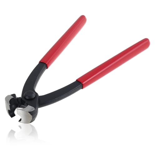 Single Ear Clamp Pincer Solid Nail Puller Tool Carbon Steel Ear Clamp Pliers Tool with Handle Versatile Clamps Tool Clamp Pincer Anti Slip Clamp Pincers Crimping Tool for Repairing Pipes Fuel Lines