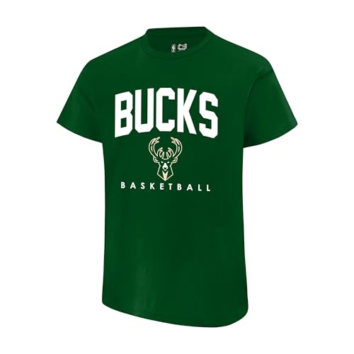 Ultra Game Mens NBA Official Teamster Short Sleeve T-Shirt Milwaukee Bucks Team Color Small