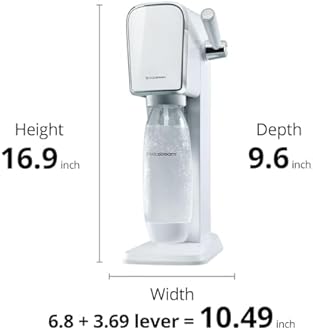SodaStream Art Soda Water Maker (White) with CO2/Drinking Water Bottle