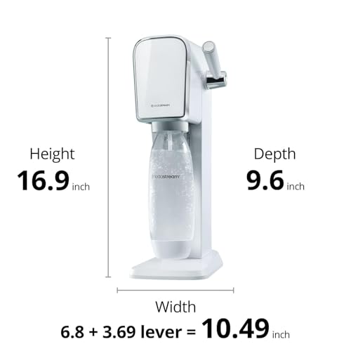 SodaStream Art Soda Water Maker (White) with CO2/Drinking Water Bottle
