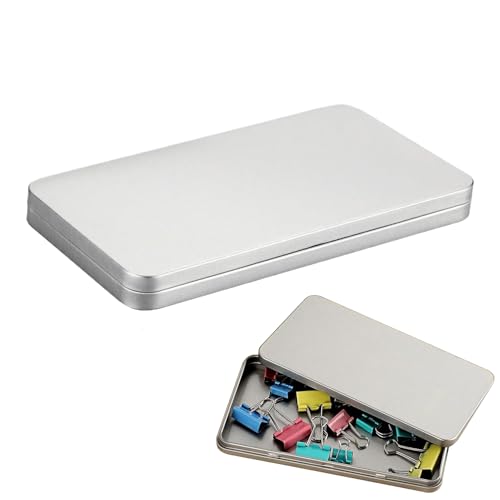 Hogvinnatil Caja de caudales – Caja de caudales de metal – Porta pastillas robusta con tapa organizador para accesorios, documentos, depósitos