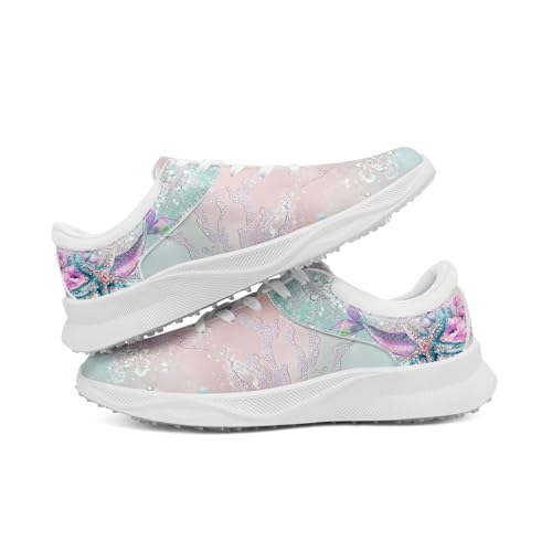 Spikeless Golf Shoes for Men & Women - Hawaiian Ocean Print, Waterproof, Lightweight, Breathable & Comfortable for Golf & Casual Wear2