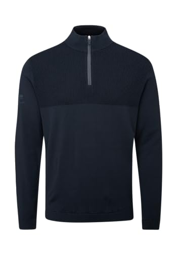 Suéter Stuburt Ligero Tawny de media cremallera para hombre en punto transpirable