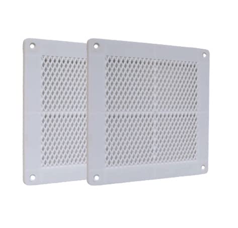 Myy Brand Round Home Wall Air Ventilation Hole Closer Mosquito Net Dust Controller White 6 Inch Square 2 Pcs