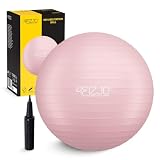 4FIZJO Gymnastikball 55 cm, Sitzball für Büro, Zuhause, Ergonomischer Yoga Ball, Pilates Ball für...
