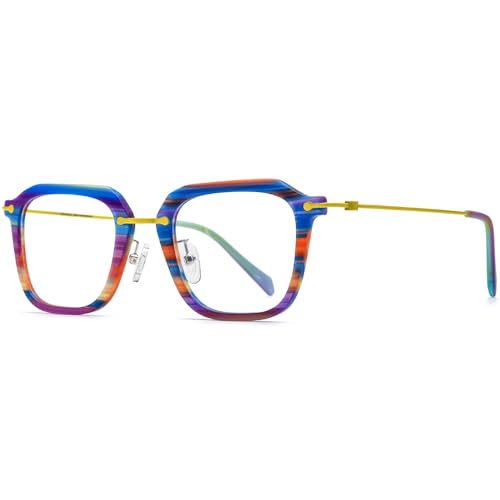 Image of FONEX Acetate Titanium Glasses Frame Men 2024 New Square Eyeglasses Spectacles Eyewear F85843