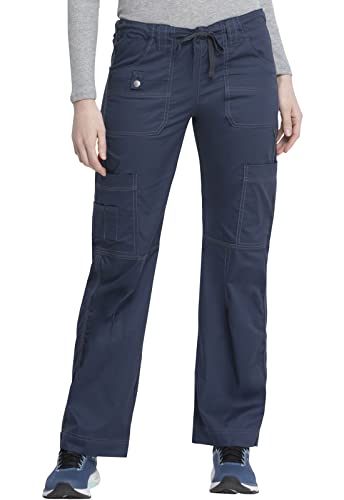 Dickies Womens GenFlex Cargo Medical Scrubs Pants, D-Navy, Small Tall US