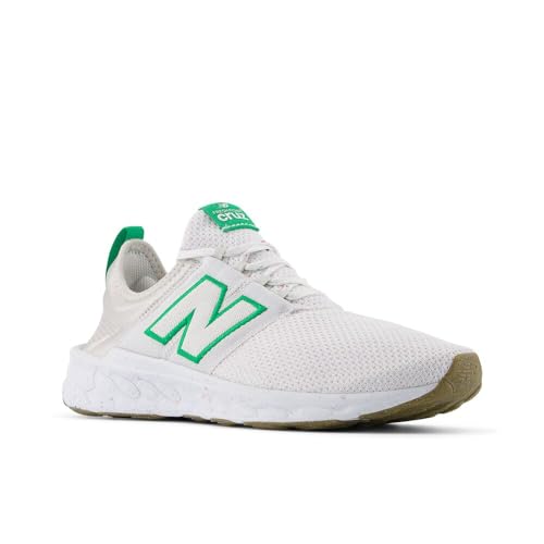 New Balance Men's Fresh Foam X Cruz Artisan V3 Running Shoe, White/Kelly Green/Grey Matter, 7 Wide