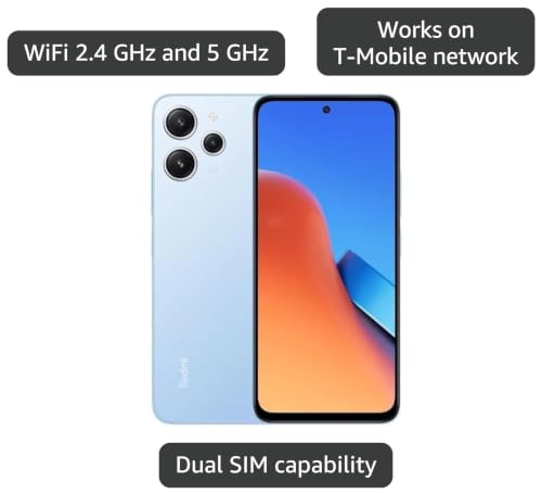 Image of Xiaomi Redmi 12 4g lte (for Tmobile Mint Tello Global) ( 128gn + 8gb ) Factory Global Unlocked 6.79 inch 50mp Triple Camera (Sky Blue)