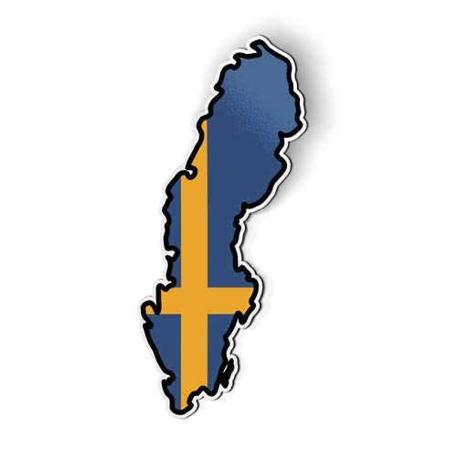 Imán Flexible con Mapa de Suecia 5.5 pulgadas miniatura 1
