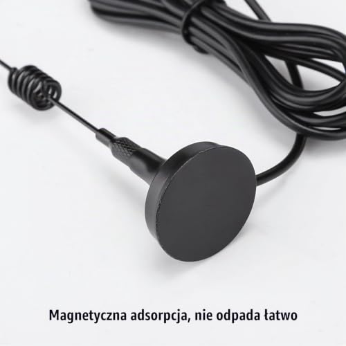 Antena 433 MHz 10 DBi o Dużym Wzmocnieniu, 31 Cm, Wtyk SMA dla Modułu 433 MHz, Magnetyczna Antena Ssąca z Kablem z Czystej Miedzi 174 i dużą stabilnością Sygnału