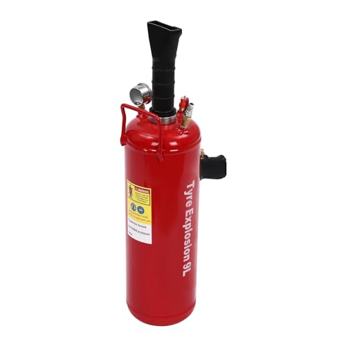 Inflador de neumáticos profesional de 9 l, inflador de neumáticos con manómetro de glicerina para coche, moto, bicicleta, coche, camión, máx. 8 bar