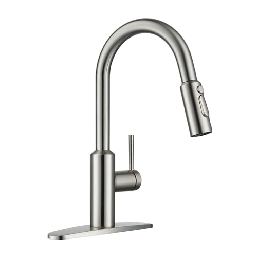 Boyel Living Kitchen Faucets with Pull Down Sprayer,Brushed Nickel Kitchen Sink Faucet for 1 Or 3...