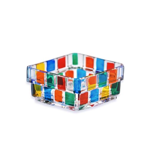 Italian Crystal Mini Pisa Candy Dish Bowl, 3 oz, Multi Color, Hand-Painted, Key Bowl for Entryway Table, Jewelry Holder, Trinket Bow, lMade In Italy.