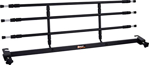 dobar® 62201 Walky Guard Plus Trenngitter Universal - Kofferraum Hundegitter - Auto Transportschutzgitter für die Kopfstütze - Gepäckgitter für Hunde Edelstahl - 29-45 x 85-152 cm - Schwarz