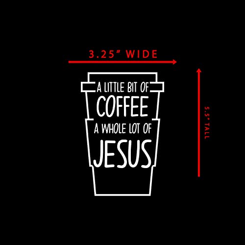 Calcomanía de café y Jesús blanca de vinilo resistente para portátil 5