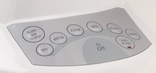 Close-up of the Krups Power Xtreme VI Touchpad Blender control panel
