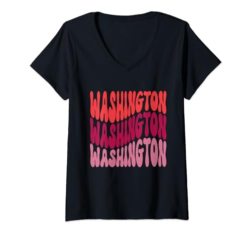 Donna Washington DC Retro Vintage Souvenirs Merch per donne uomini Maglietta con Collo a V