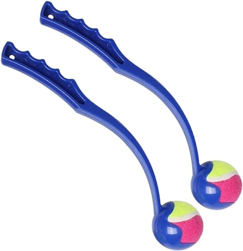 2x Dog Puppy Chucker Fetch Ball, Dog Ball Launcher Thrower, Puppy...