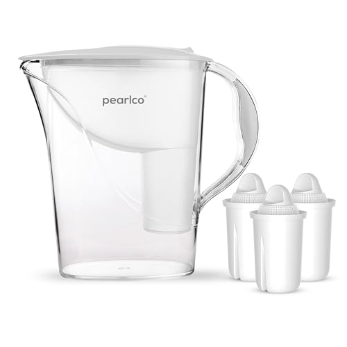 PearlCo - Aktions Wasserfilter inkl. 3 classic Filterkartuschen - zur Reduzierung von Kalk, Chlor, Blei & Kupfer - Made in EU
