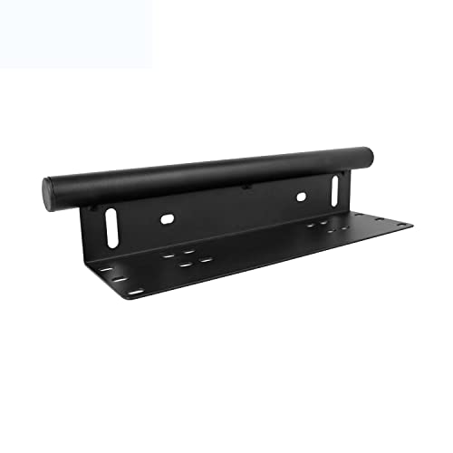 PICAA universel 17 pouces Support de montage de plaque d'immatriculation, pour pare-buffle avant de pare-chocs avec support pour barre lumineuse LED de travail...