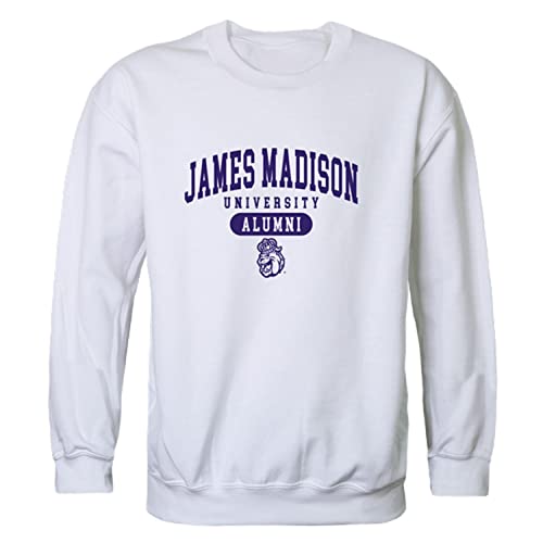 BHFC James Madison University Foundation Dukes JMU College Alumni Fleece Crewneck (L) White