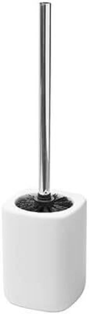 Porte Brosse WC En Céramique Baroni Home - Support Avec Brosse Incluse, Design Moderne, Antibactérien, 10,5x10,5x41 Cm