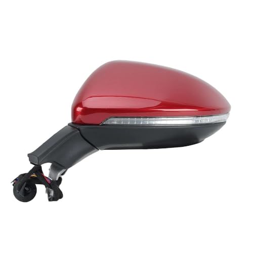 Rétroviseur Golf 7 gauche rouge version européenne rabattable 9 broches
