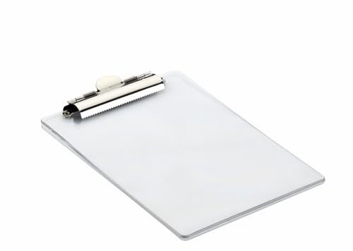 Dolphin Acrylic Clipboard A5 Size Clear Durable & Lightweight for Office School & Home Use