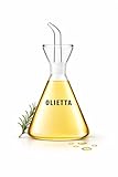Olietta - Aceitera Cónica antigoteo tipo botella de cristal a prueba de fugas...