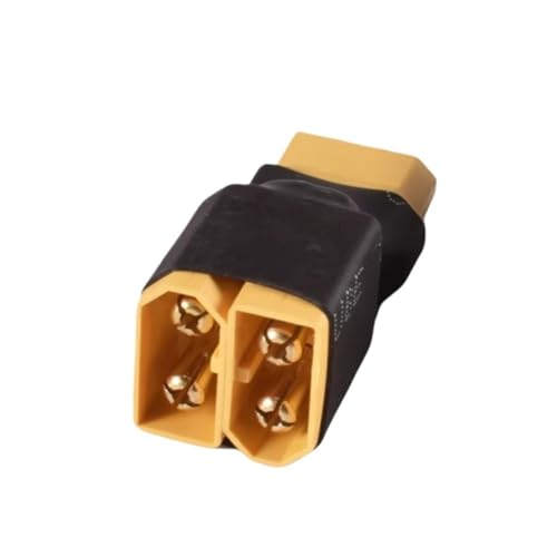 LOLKSBNN XT60 T-Plug Parallel/Series Adapter 2 Male to 1 Female / 1 Male to 2 Female(XT60 Series 1F 2M)