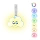Badabulle B015006 Nachtlicht Wolke, Spieluhr mit 15 Melodien, 6 Lichtfarben, Klettverschluss für Kinderbett, mehrfarbig