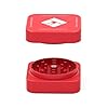 Premium vierkante keramische grinder Long Beach | nano-keramische coating | 2-delig | Crusher (zilver