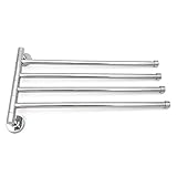 leifheit wandtrockner telegant plus 100 weiß 【Außergewöhnliches Design - Größere Abmessungen】: Die Stange aus Edelstahl für Handtücher ist 35 cm lang und 22 cm hoch, um selbst die größten Tücher aufzunehmen. Dieser außergewöhnliche Handtuchhalter verfügt über 4 um 360 ° drehbare Schwenkarme, mit denen Sie trockene und nasse Handtücher gleichzeitig aufhängen können, ohne dass sie miteinander in Kontakt kommen.