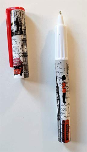 ZA Product London Icons Notebook and Pen - A6 Size/Matching Design/Wirebound Notepad/Big Ben/Westminster/Red Bus/Royal Guard/Tower Bridge/Telephone Box/British Souvenir from England UK – vue 3