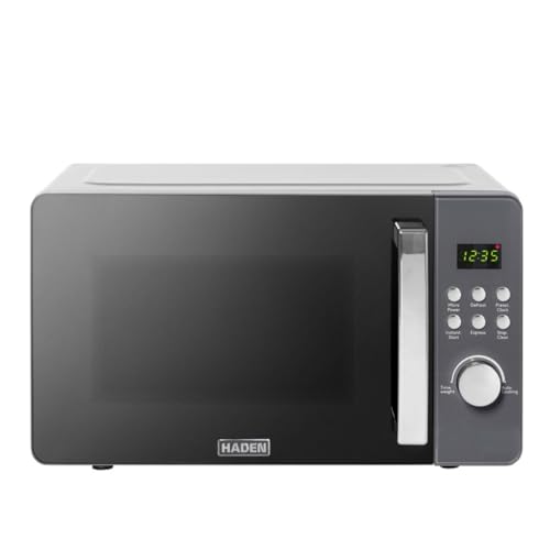 Haden Digital Microwave 17L Capacity 700W Power Grey Finish LED Display with Timer and Clock 5 Power Levels 60-Minute Timer with End Signal