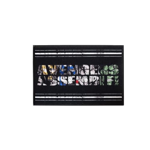 Image of Athom Living Premium Anti Slip Printed Kids Bathmat, Durable Nylon Fabric, Soft Texture, Easy to Clean, Stylish Home Decor Mat for Doorway & Kids Room, 37x57 cm, Multicolor (Avenger Assembled)