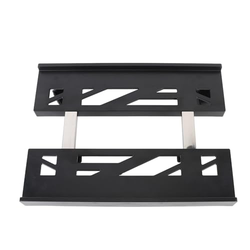 Soporte móvil para PC de Pssopp con ruedas, ajustable para torre de computadora, soporte de CPU de ABS y acero inoxidable con ruedas con bloqueo y diseño ventilado para uso bajo escritorio miniatura 2