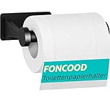 Toilettenpapierhalter Ohne Bohren Klopapierhalter Schwarz Klorollenhalter Selbstklebend WC Rollenpapier Halterung Weltraum Aluminium Clopapierhalter Stehend für Badzimmer und Küche