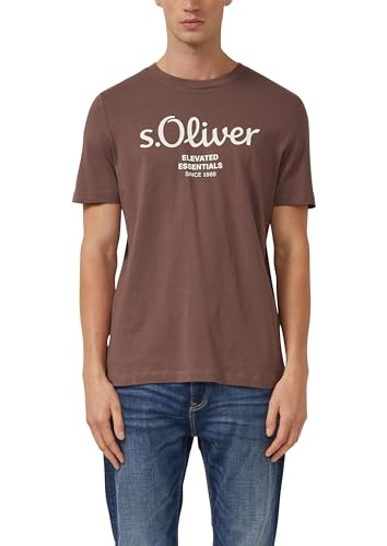 s.Oliver Herren T-Shirt 2139909 Brown S – Ansicht 1
