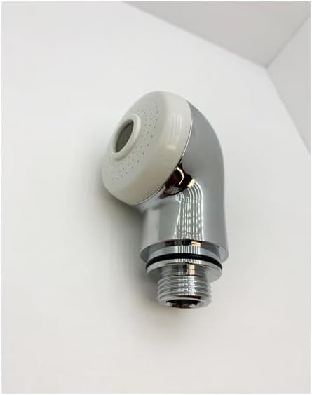 Pedicure Spa Parts REPLACEMENT Sprayer Head/3-way Faucet Mixer/Overflow Kit/P-Trap/Stopper/Spa Led Light/Power Control/Air Button/UPC Hot Cold Hose/Drain Pump (Silver - Spray HEAD)