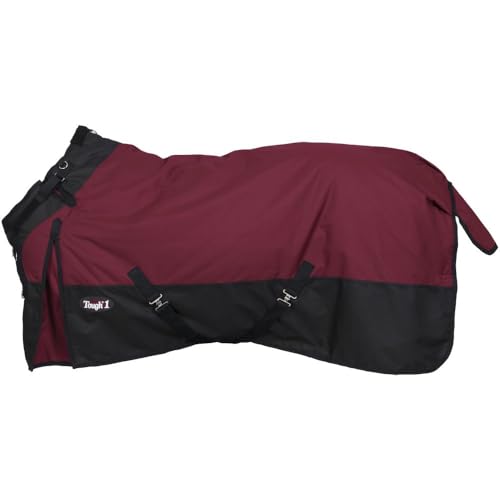 TOUGH1 1200D Turnout Blanket with SNUGGIT, 300-G, Burgundy, 81-in