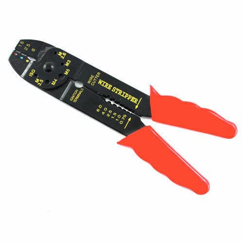 Orbitron 8 Professional Wire Stripper Pliers & Crimping Tool - 3-in-1 Electrical Cable Cutter Stripper and Crimper - 200mm Heavy Duty Hand Tool
