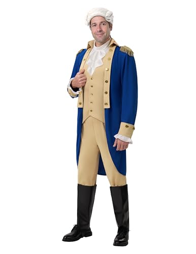 Spooktacular Creations Halloween Founding Father Costume, Blue Men Colonial Costume