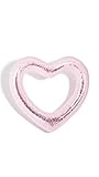 ban.do Beach, Please! Pink Heart Shaped Inner Tube Float for Pool/Beach, Confetti Clear