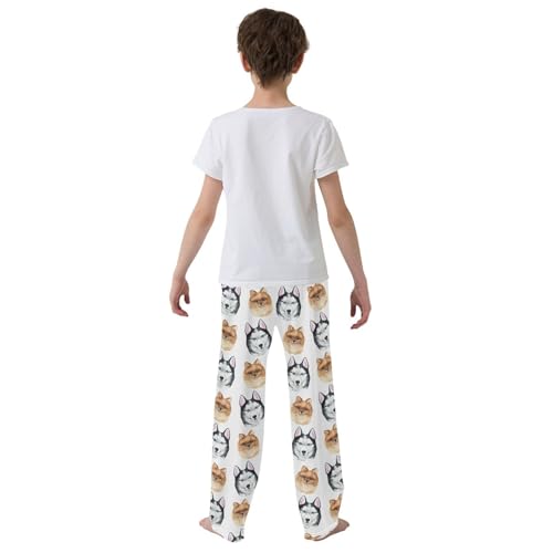 Boys' Pants Cute Dog Puppies Cartoon Long Bottoms Jogger Pants Elastic Waist Trousers with Pockets S-XL3
