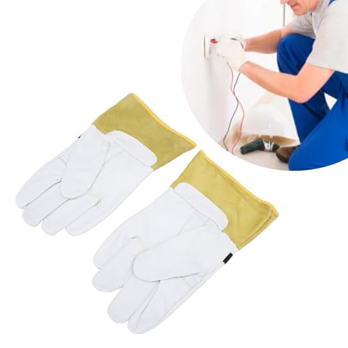 Funda de cuero para trabajo de electricistas aislada e impermeable (1 par) 2